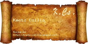 Kmetz Csilla névjegykártya
