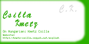 csilla kmetz business card